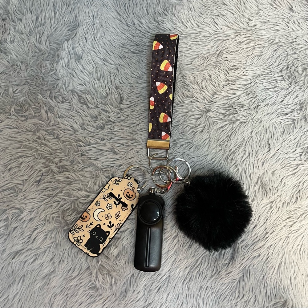 Candy Corn Halloween Safety Keychain